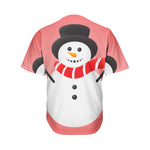 Cute Snowman Print Men's Baseball Jersey