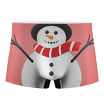 Cute Snowman Print Men's Boxer Briefs