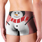 Cute Snowman Print Men's Boxer Briefs