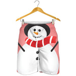 Cute Snowman Print Men's Shorts
