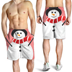 Cute Snowman Print Men's Shorts