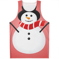 Cute Snowman Print Men's Tank Top