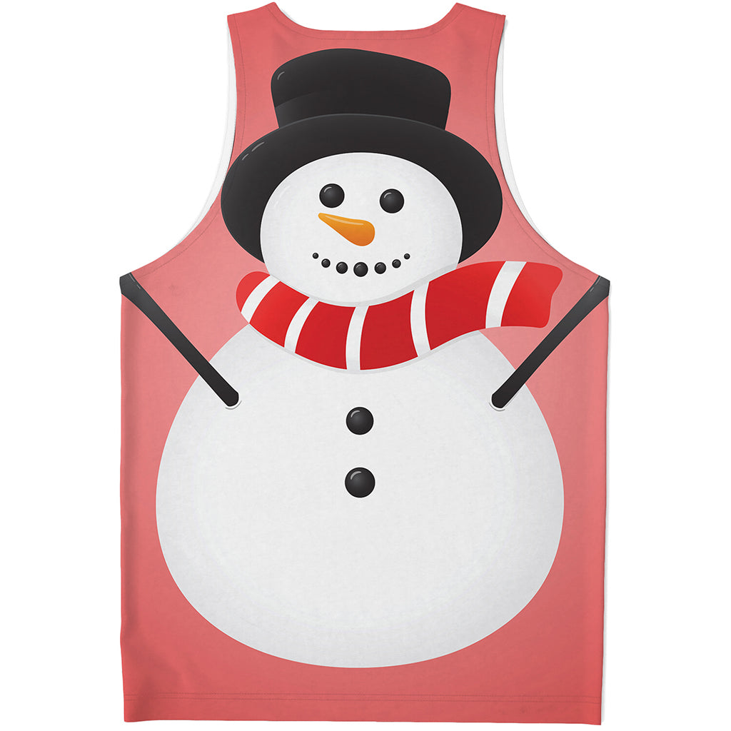 Cute Snowman Print Men's Tank Top