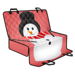 Cute Snowman Print Pet Car Back Seat Cover