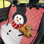 Cute Snowman Print Pet Car Back Seat Cover