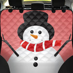 Cute Snowman Print Pet Car Back Seat Cover