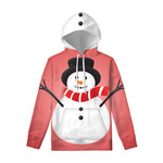 Cute Snowman Print Pullover Hoodie