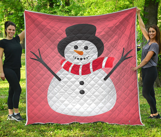 Cute Snowman Print Quilt