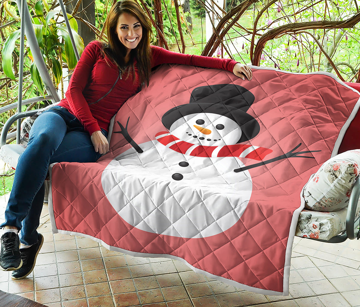 Cute Snowman Print Quilt