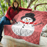 Cute Snowman Print Quilt