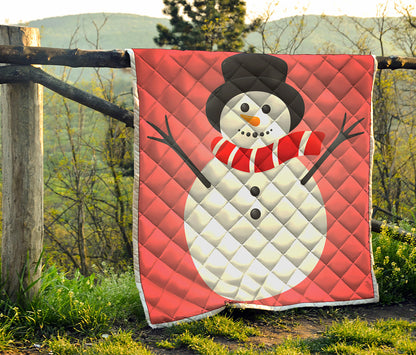 Cute Snowman Print Quilt