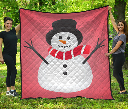 Cute Snowman Print Quilt