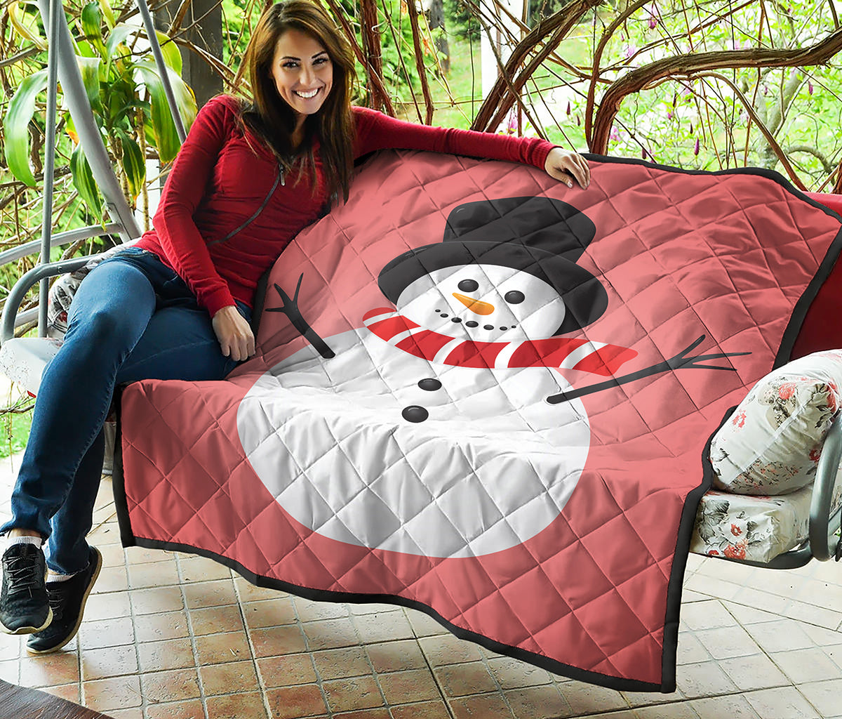 Cute Snowman Print Quilt