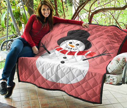 Cute Snowman Print Quilt