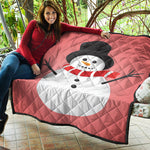 Cute Snowman Print Quilt