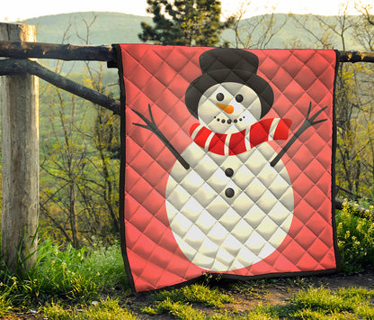 Cute Snowman Print Quilt