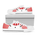 Cute Snowman Print White Low Top Sneakers
