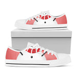Cute Snowman Print White Low Top Shoes