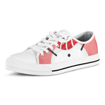 Cute Snowman Print White Low Top Shoes