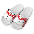 Cute Snowman Print White Slide Sandals