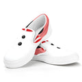Cute Snowman Print White Slip On Sneakers