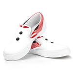 Cute Snowman Print White Slip On Shoes