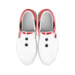 Cute Snowman Print White Slip On Shoes