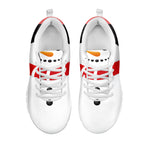 Cute Snowman Print White Sneakers