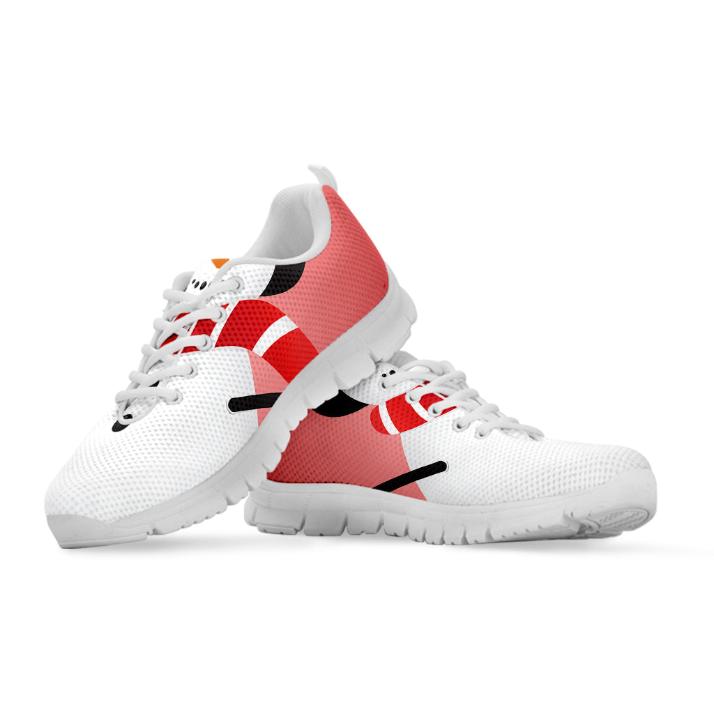 Cute Snowman Print White Sneakers