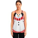 Cute Snowman Print Women's Racerback Tank Top