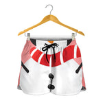Cute Snowman Print Women's Shorts