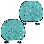Cute Snowy Penguin Pattern Print Car Headrest Covers