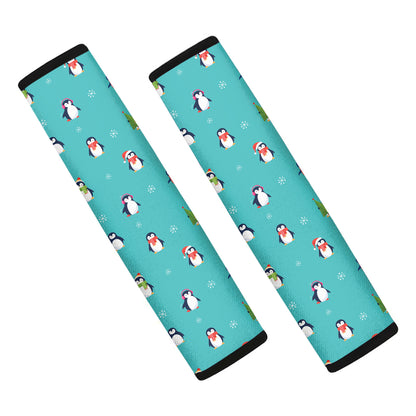Cute Snowy Penguin Pattern Print Car Seat Belt Covers