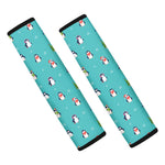 Cute Snowy Penguin Pattern Print Car Seat Belt Covers