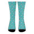 Cute Snowy Penguin Pattern Print Crew Socks