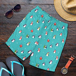 Cute Snowy Penguin Pattern Print Men's Shorts