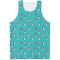 Cute Snowy Penguin Pattern Print Men's Tank Top