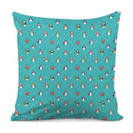 Cute Snowy Penguin Pattern Print Pillow Cover