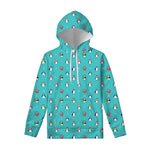 Cute Snowy Penguin Pattern Print Pullover Hoodie