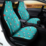 Cute Snowy Penguin Pattern Print Universal Fit Car Seat Covers
