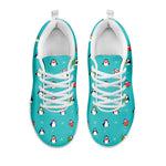 Cute Snowy Penguin Pattern Print White Sneakers