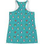 Cute Snowy Penguin Pattern Print Women's Racerback Tank Top