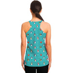 Cute Snowy Penguin Pattern Print Women's Racerback Tank Top