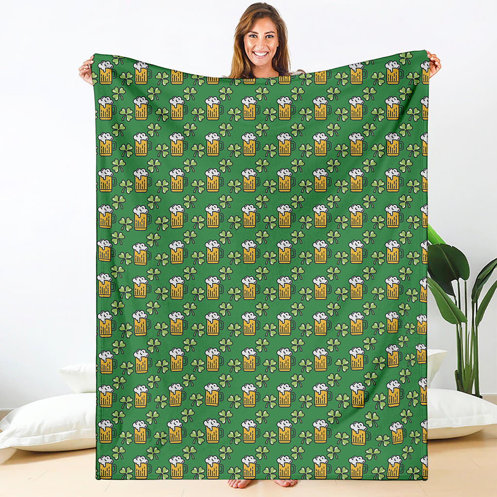 Cute St. Patrick's Day Pattern Print Blanket