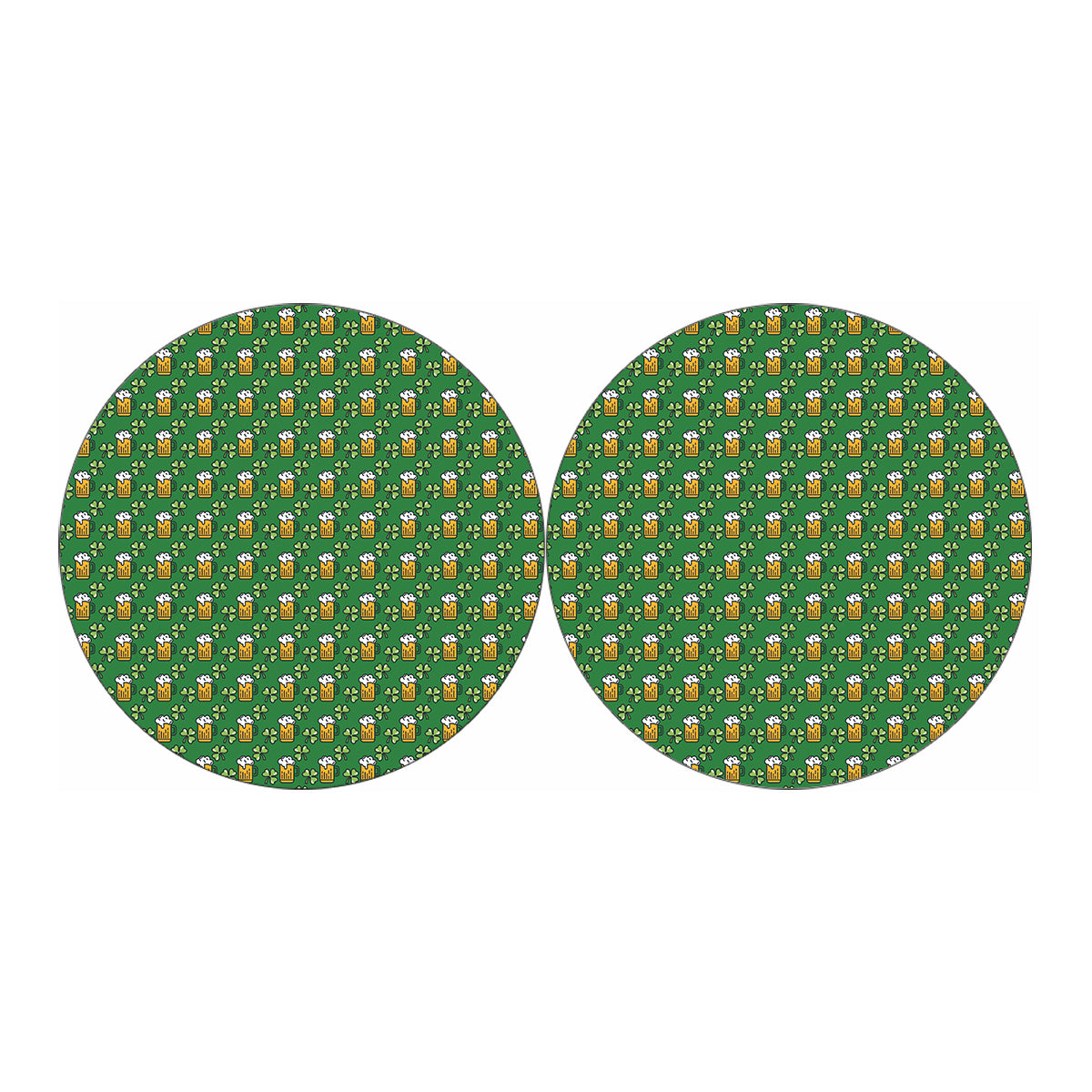 Cute St. Patrick's Day Pattern Print Car Coasters