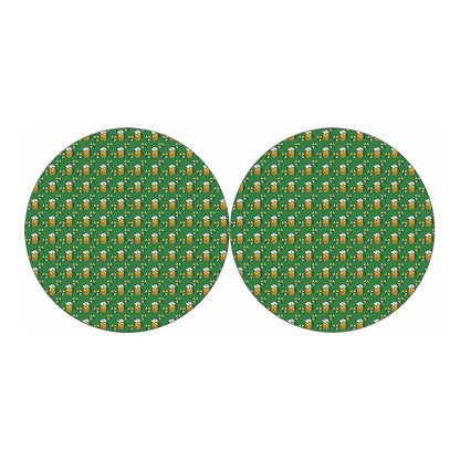 Cute St. Patrick's Day Pattern Print Car Coasters