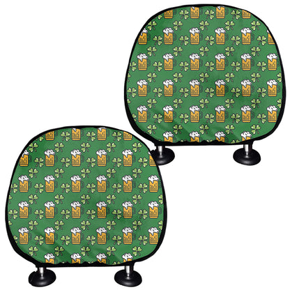Cute St. Patrick's Day Pattern Print Car Headrest Covers