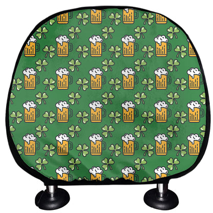 Cute St. Patrick's Day Pattern Print Car Headrest Covers