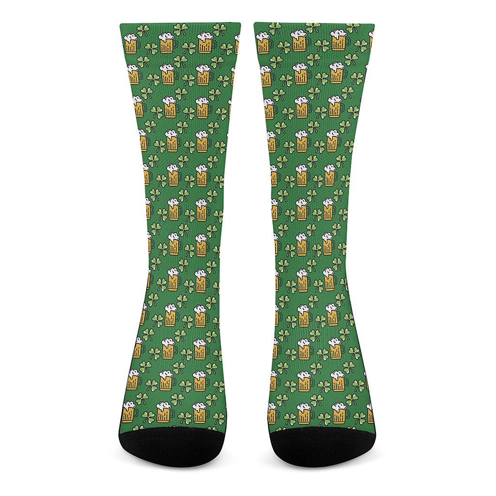 Cute St. Patrick's Day Pattern Print Crew Socks