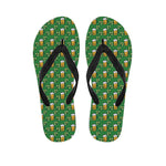 Cute St. Patrick's Day Pattern Print Flip Flops
